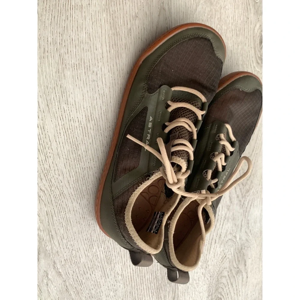 Astral Loyak ACWS Women 9 Water Shoes Olive Green Brown Hiking Sneakers Gorpcore